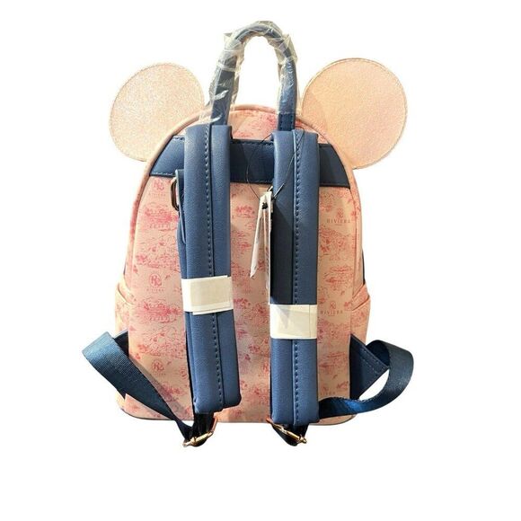 Disney Parks Loungefly Riviera Resort Minnie Mouse Pink Toile Style Print NWT main image 5